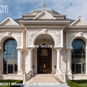 Classic House Design with Elegant Marble Staircase No-9724