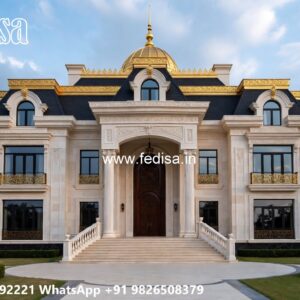 Classic Villa Design with Elegant Staircase Ideas No-9769