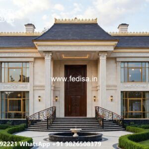 Classic Villa Design with Beautiful Balcony Railings No-9823