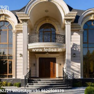 Classic House Design with Decorative Pillar Concepts No-10073