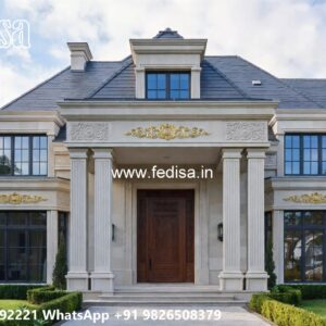 Classic House Design with Beautiful Staircase Ideas No-10080