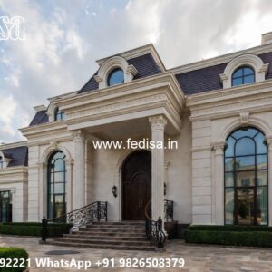 Classic House Design with Elegant Front Yard Ideas No-10098