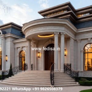 Classic House Design with Beautiful Garden Decor No-10144