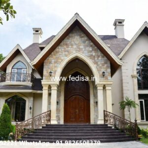 Classic House Design with Elegant Marble Staircase No-10174