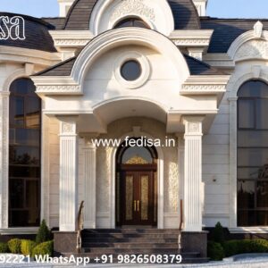 Classic House Design with Beautiful Exterior Gardens No-10189