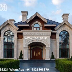Classic Villa Design with Decorative Pillar Details No-10214