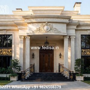 Classic Villa Design with Beautiful Roof Architecture No-10229