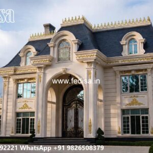 Classic Villa Design with Beautiful Front Yard Ideas No-10247