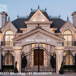 Classic Villa Design with Decorative Stone Cladding No-10324