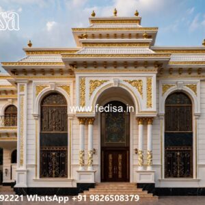 Luxury House Design with Grand Entrance and Elevation No-10358