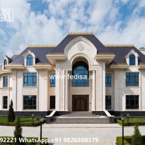 Classic House Design with Beautiful Garden Landscape No-10521