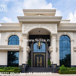 Classic House Design with Elegant Front Yard Ideas No-10548