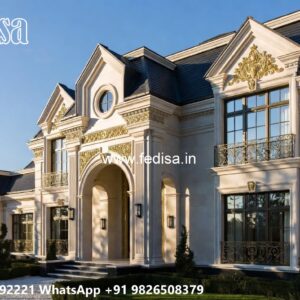 Classic House Design with Elegant Outdoor Lighting No-10564