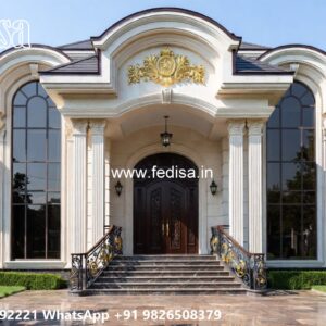 Classic House Design with Decorative Iron Railings No-10586