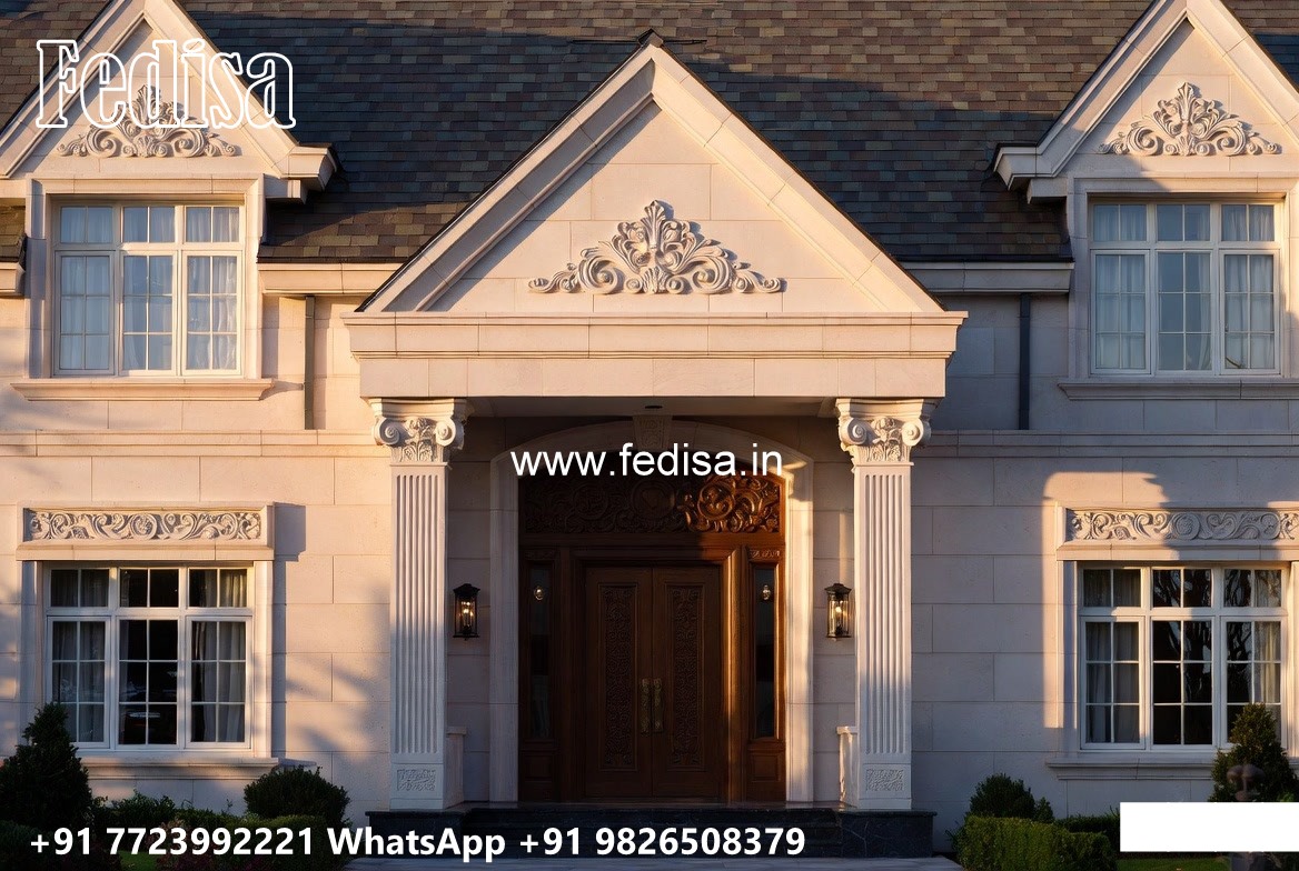 Classic Villa Design with Grand Front Elevation No-10658