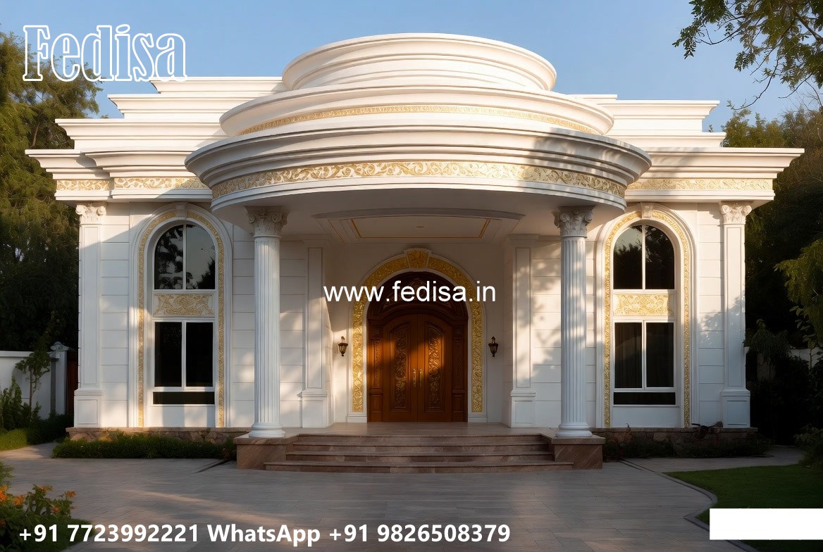 Classic Villa Design with Decorative Pillar Details No-10664