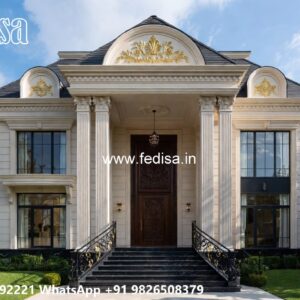 Classic Villa Design with Stylish Marble Flooring No-10682
