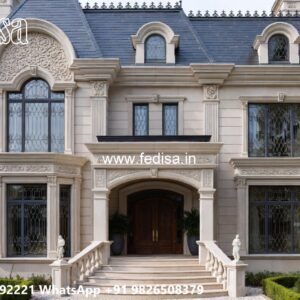 Classic House Design with Beautiful Garden Landscape No-10971