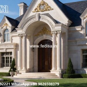 Classic House Design with Elegant Front Yard Ideas No-10998