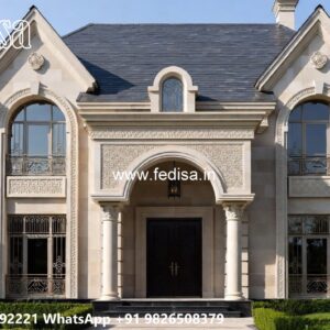 Classic House Design with Elegant Courtyard Ideas No-11006