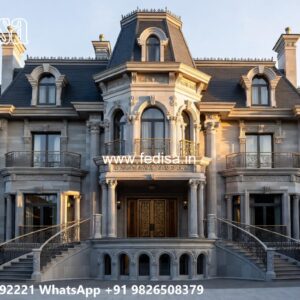 Classic House Design with Elegant Balcony Railings No-11057