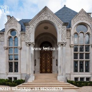 Classic Villa Design with Decorative Pillar Details No-11114