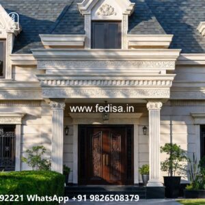 Classic Villa Design with Beautiful Roof Architecture No-11129