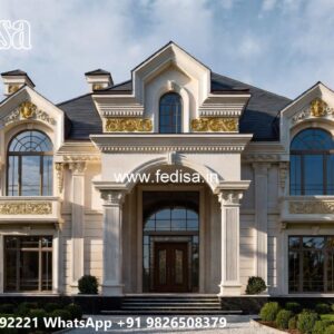 Classic Villa Design with Elegant Home Entrance No-11149