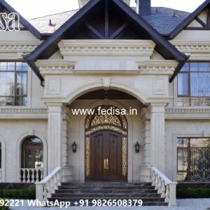 Classic Villa Design with Decorative Iron Railings No-11156