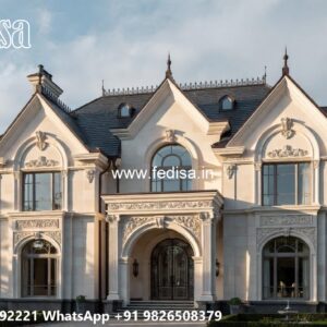 Classic Villa Design with Beautiful Balcony Railings No-11173