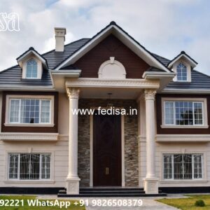 Classic Villa Design with Beautiful Villa Landscaping No-11200