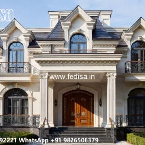 Classic Villa Design with Decorative Architectural Features No-11203
