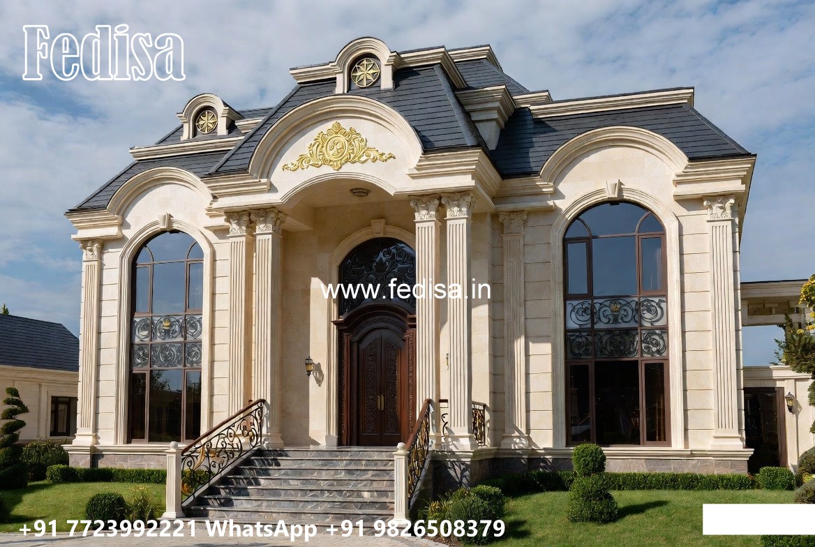 Classic Villa Design with Elegant Outdoor Garden No-11213