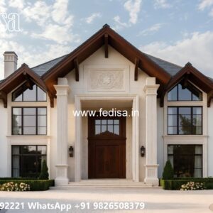 Luxury House Design with Grand Entrance and Elevation No-11258