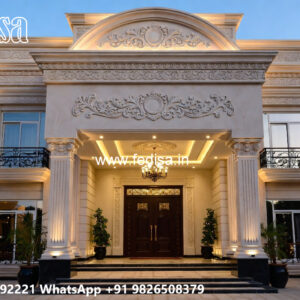 Classic House Design with Elegant Balcony Concepts No-11414
