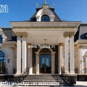 Classic House Design with Beautiful Garden Landscape No-11421