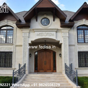Classic House Design with Elegant Front Yard Ideas No-11448