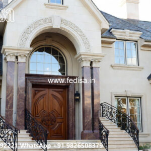 Classic House Design with Elegant Exterior Lighting No-11499