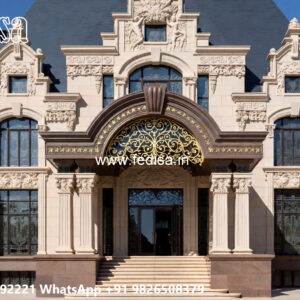 Classic House Design with Elegant Balcony Railings No-11507
