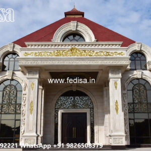 Classic Villa Design with Decorative Pillar Details No-11564