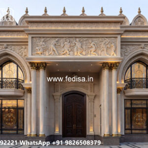 Classic Villa Design with Decorative Wooden Details No-11618