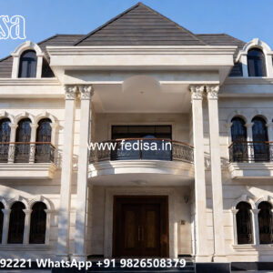 Classic Villa Design with Beautiful Balcony Railings No-11623