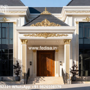 Classic Villa Design with Elegant Decorative Pillars No-11659