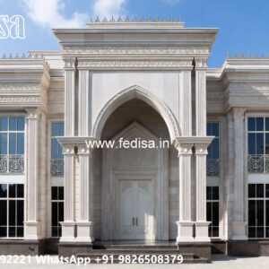 Luxury House Design with Grand Entrance and Elevation No-11708