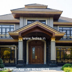 Beautiful Luxury House Design with Modern Roofing No-11735