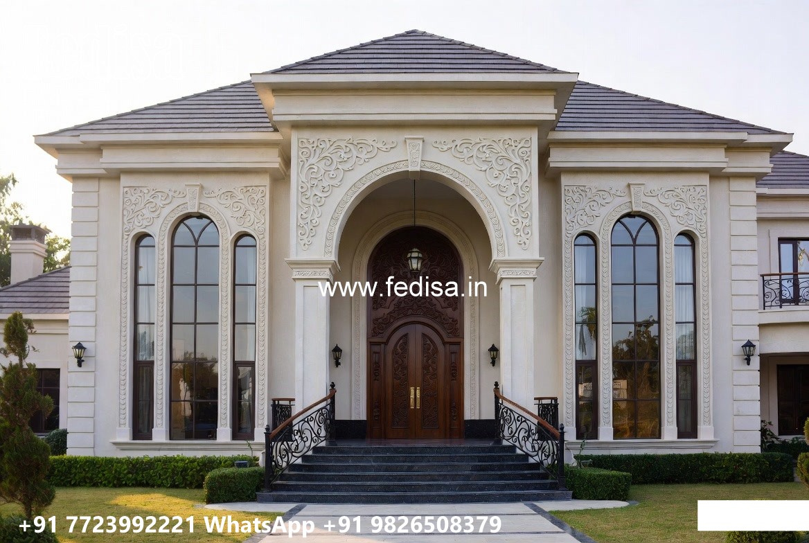 Classic House Design with Decorative Pillar Concepts No-11873