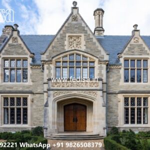 Classic House Design with Elegant Outdoor Lighting No-11914
