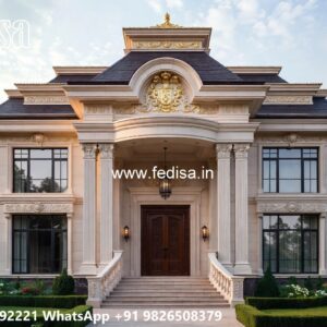 Classic House Design with Royal Decorative Details No-11926