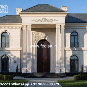 Classic House Design with Elegant Exterior Lighting No-11949