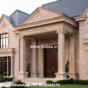Classic House Design with Elegant Balcony Railings No-11957